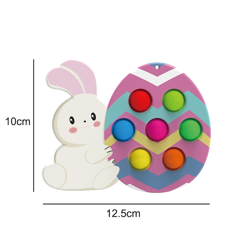 New Arrival Easter Mini Cute Bunny Fidget Popper Toys Simple Dimple Push Bubble Popping Itting Game Easter Fidget for Kids Gifts